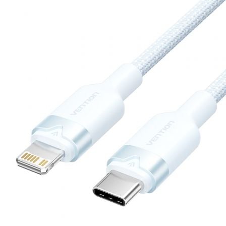 CABLE USB TIPO-C LIGHTNING VENTION LALSF/ USB TIPO-C MACHO - LIGHTNING MACHO/ 27W/ 480MBPS/ 1M/ AZUL