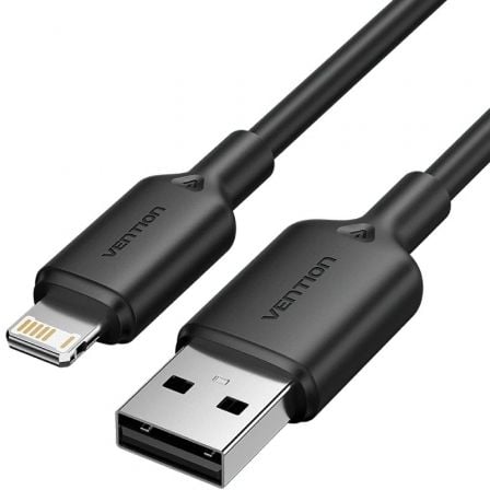 CABLE USB 2.0 LIGHTNING VENTION LAMBH/ USB MACHO - LIGHTNING MACHO/ 480MBPS/ 2M/ NEGRO | Cables lighting