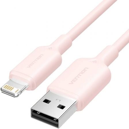 CABLE USB 2.0 LIGHTNING VENTION LAMPF/ USB MACHO - LIGHTNING MACHO/ 480MBPS/ 1M/ ROSA | Cables lighting