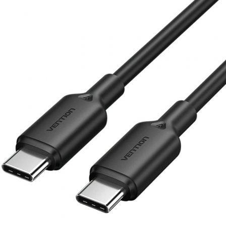 CABLE USB 2.0 TIPO-C 3A VENTION TRCBF/ USB TIPO-C MACHO - USB TIPO-C MACHO/ HASTA 60W/ 480MBPS/ 1M/ NEGRO