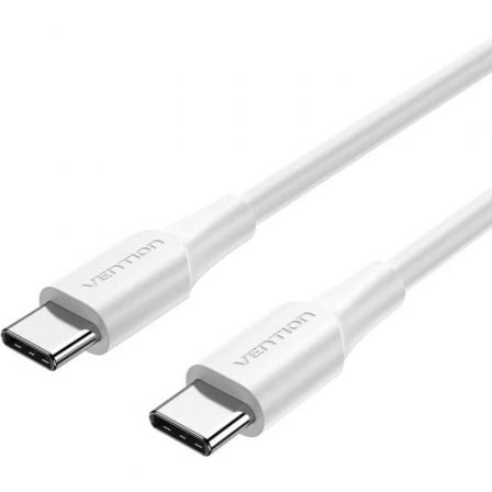 CABLE USB 2.0 TIPO-C 3A VENTION TRCWF/ USB TIPO-C MACHO - USB TIPO-C MACHO/ HASTA 60W/ 480MBPS/ 1M/ BLANCO | Cable usb