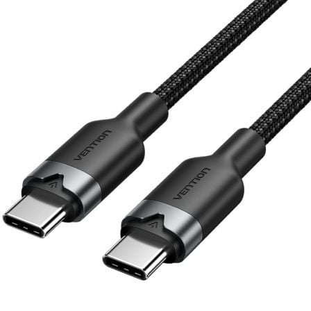 CABLE USB 2.0 TIPO-C 3A VENTION TRDBH/ USB TIPO-C MACHO - USB TIPO-C MACHO/ HASTA 60W/ 480MBPS/ 2M/ NEGRO