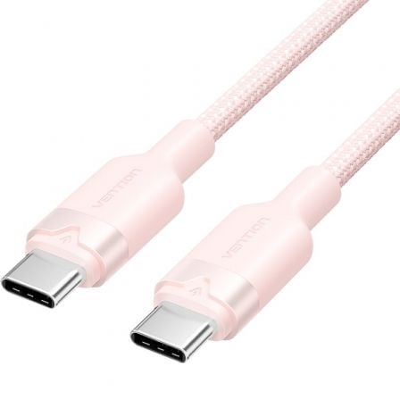 CABLE USB 2.0 TIPO-C 3A VENTION TRDPF/ USB TIPO-C MACHO - USB TIPO-C MACHO/ HASTA 60W/ 480MBPS/ 1M/ ROSA