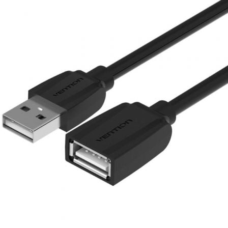 CABLE ALARGADOR USB 2.0 VENTION VAS-A44-B050/ USB MACHO - USB HEMBRA/ 50CM/ NEGRO