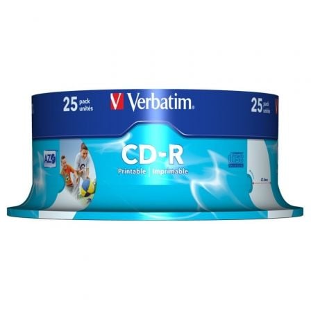 CD-R VERBATIM AZO IMPRIMIBLE 52X/ TARRINA-25UDS | Almacenamiento cd