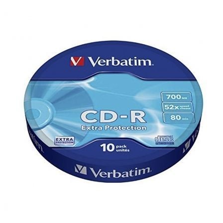 CD-R VERBATIM DATALIFE 52X/ TARRINA-10UDS | Almacenamiento cd