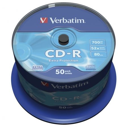 CD-R VERBATIM DATALIFE 52X/ TARRINA-50UDS | Almacenamiento cd