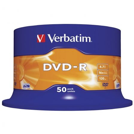 DVD-R VERBATIM ADVANCED AZO 16X/ TARRINA-50UDS | Almacenamiento dvd