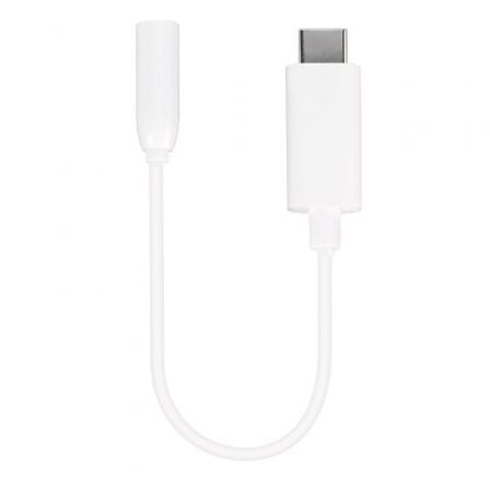 ADAPTADOR VIVANCO 61764 / USB TIPO-C MACHO - JACK 3.5 HEMBRA/ BLANCO