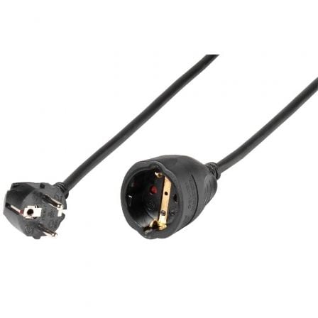 CABLE ALARGADOR DE CORRIENTE VIVANCO 37324/ SCHUKO MACHO - SCHUKO HEMBRA/ 3M/ NEGRO