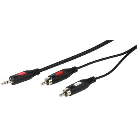 CABLE ESTEREO VIVANCO 46030/ JACK 3.5 MACHO - 2X RCA MACHO/ 1.5M