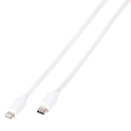 CABLE LIGHTNING VIVANCO 60085/ LIGHTNING MACHO - USB TIPO-C MACHO/ 2M/ BLANCO