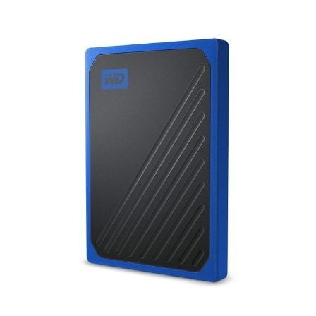 DISCO EXTERNO WESTERN DIGITAL SSD MY PASSPORT GO 1TB BLUE - USB 3.0 - CABLE USB INTEGRADO - SOFTWARE INCLUIDO - PROTECTOR DE GOM