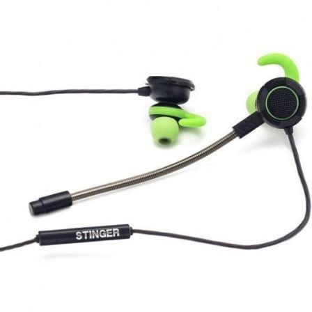 AURICULARES GAMING CON MICROFONO WOXTER GAMER BUD/ JACK 3.5/ VERDES