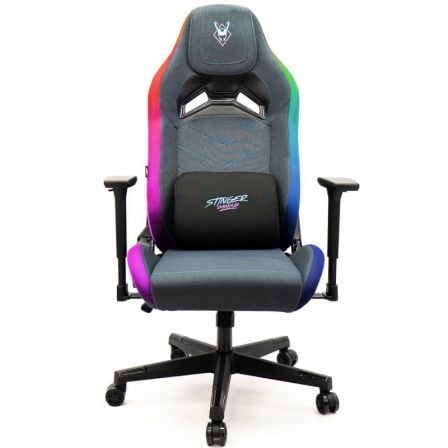 SILLA GAMING WOXTER STINGER STATION ELITE/ LUCES LED/ AZUL Y ROSA