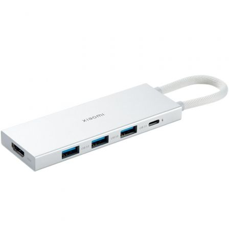 DOCKING USB 3.0 TIPO-C XIAOMI 5 EN 1/ 3XUSB/ 1XUSB TIPO-C PD/ 1XHDMI/ BLANCO