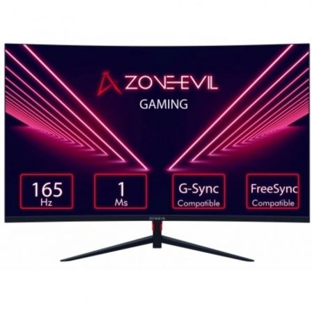 MONITOR GAMING CURVO ZONE EVIL ZEAPGMVC2716501 27"/ FULL HD/ 1MS/ 165HZ/ MULTIMEDIA/ NEGRO