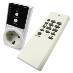 Enchufe por control remoto con temporizador (kit 1 enchufe y 1 mando)