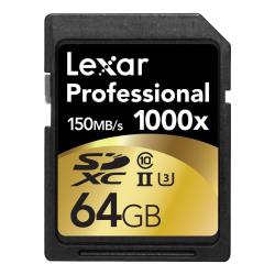 LEXAR TARJETA SD 64 GB CLASE10 1000X UHS2