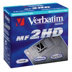 VERBATIM DISK 3.5  VERB HD FMT PC PK10  10
