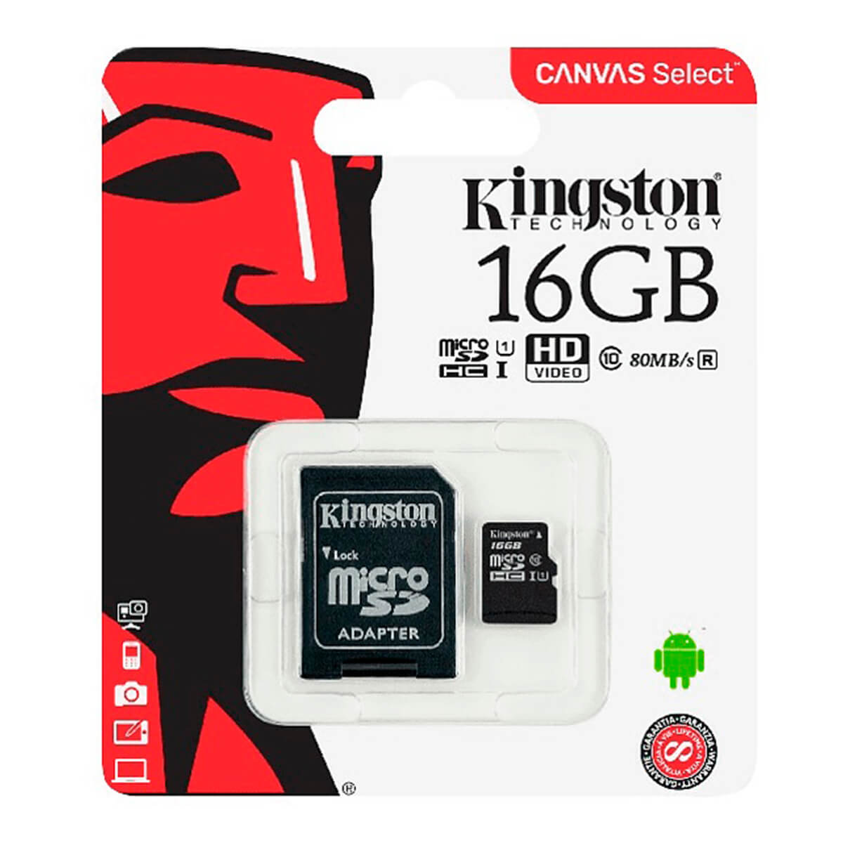 TARJETA MICROSDHC KINGSTON 16 GB | Accesorios